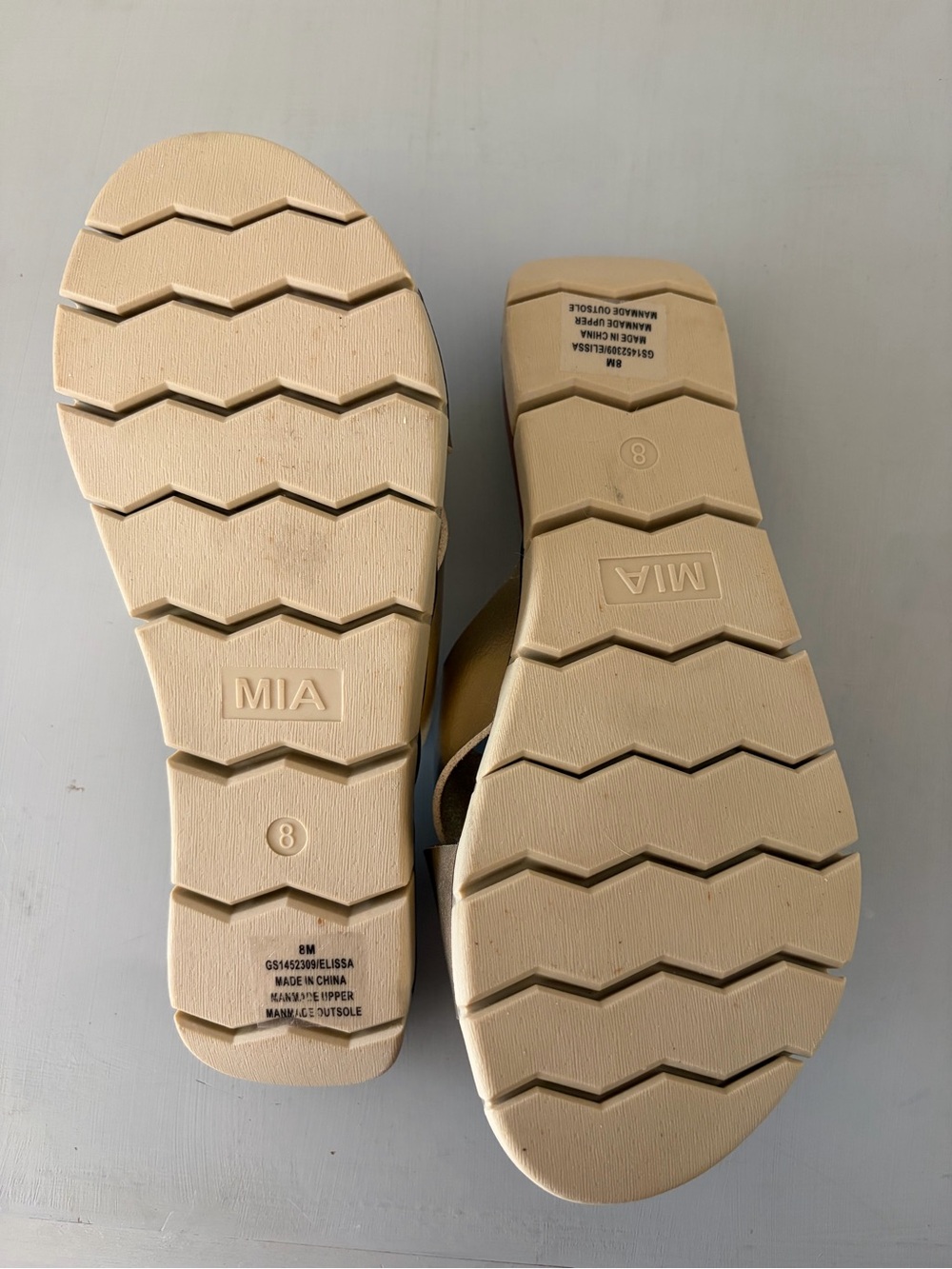 Elissa Gold Slide by Mia Gold Cross Strap Sandal - Picture 4 of 6
